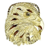 Vintage Handmade Golden Eagle Western Scarf Slider by Rockmount Ranch Wear, gold scarf slider accessory