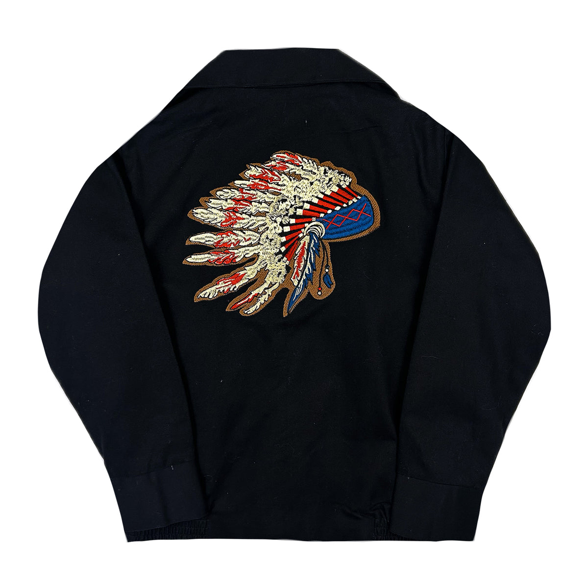 Kid's Vintage Youth Gabardine Chief Jacket by Rockmount Ranch Wear, vintage western shirt with chain-stitch embroidery