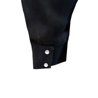Men's Vintage Black Suede Cloth Western Bolero Jacket with Bison Embroidery by Rockmount Ranch Wear