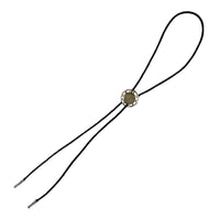 Gold Wagon Wheel with Genuine Buffalo Nickel Western Bolo Tie by Rockmount Ranch Wear with leatherette cord