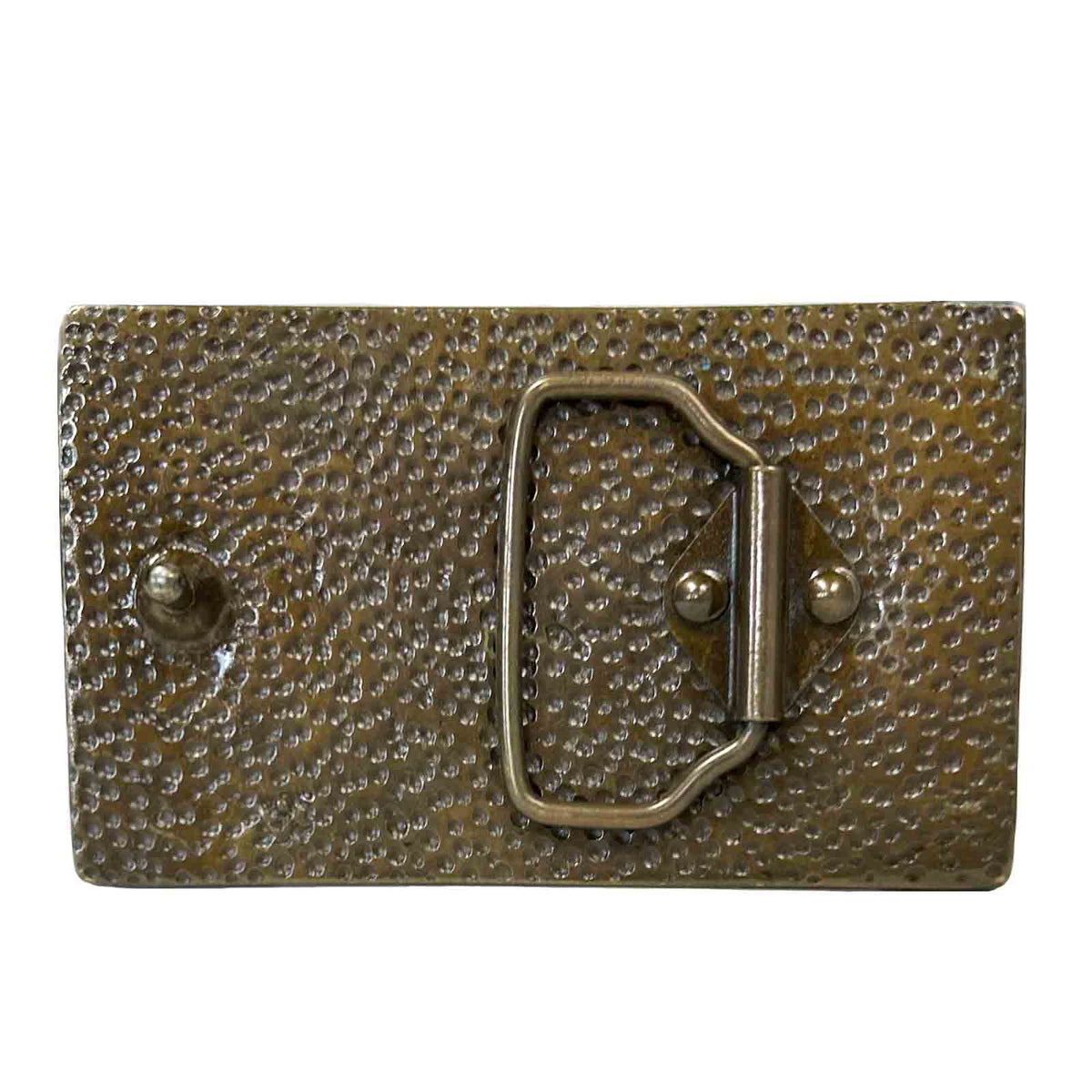 Vintage Winchester Repeating Arms Brass Western Belt Buckle by Rockmount Ranch Wear, solid brass snap