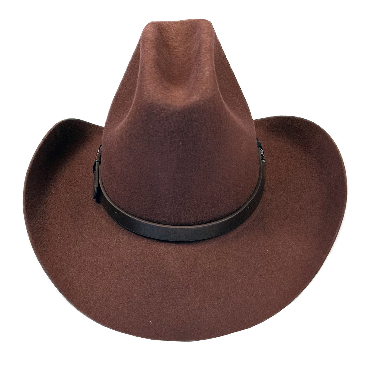Rust Wool Felt Cattleman Cowboy Hat by Rockmount Ranch Wear, vintage wool felt with leatherette band and starburst conchos