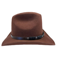 Rust Wool Felt Cattleman Cowboy Hat by Rockmount Ranch Wear in brown 100 wool felt with starburst conchos