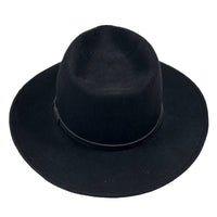 Crushable Black Wool Felt Magic Pinch Western Hat by Rockmount Ranch Wear, pinched crease, 100 wool felt