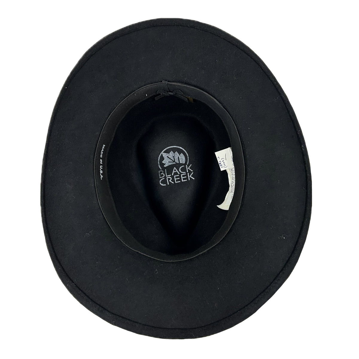 Crushable Black Wool Felt Magic Pinch Western Hat by Rockmount Ranch Wear, pinched crease