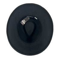 Black Wool Felt Western Hat with Faux Leather Band, Rockmount Ranch Wear, pinch front crown, size XL
