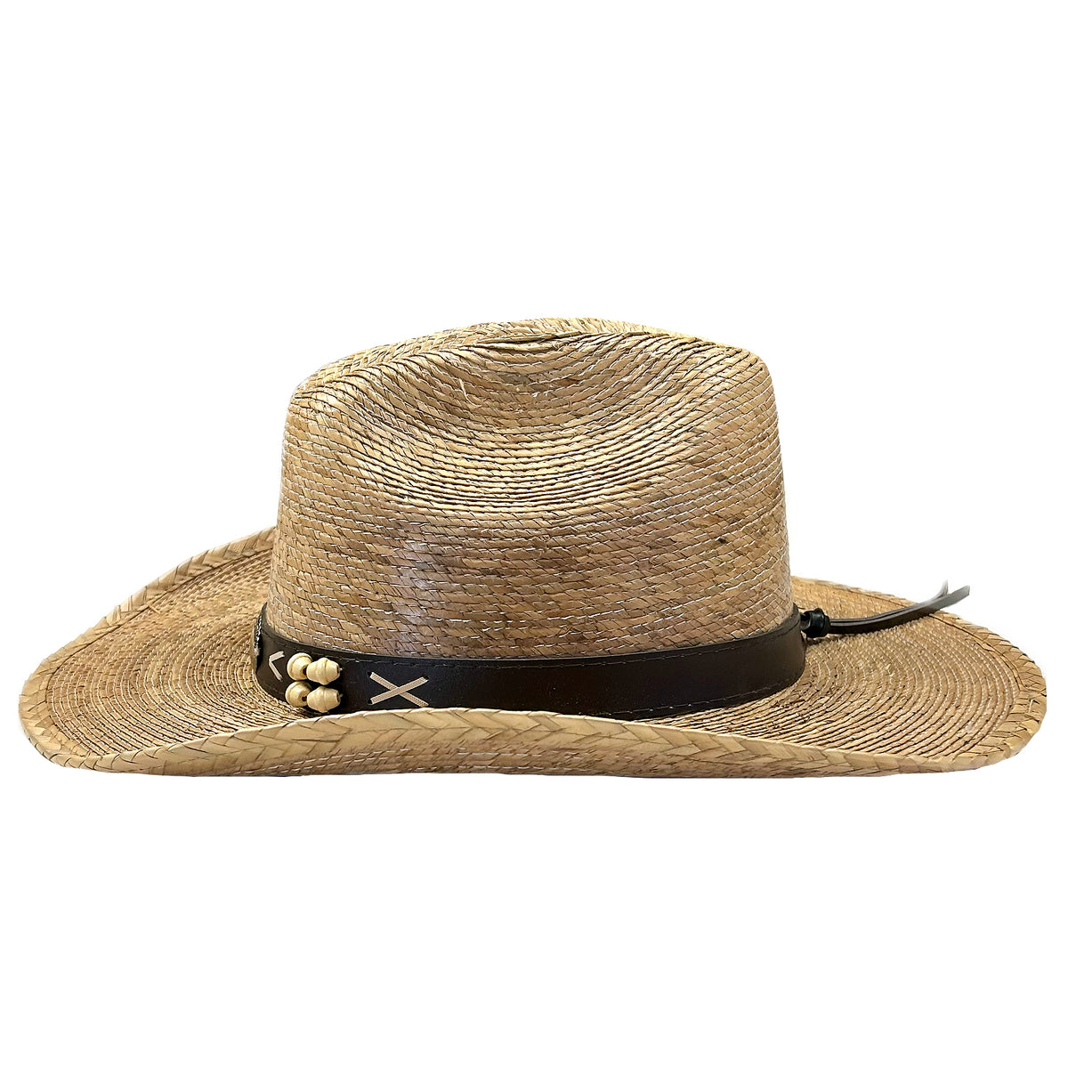 Palm Leaf Straw 2-Tone Pinch Western Hat - Rockmount