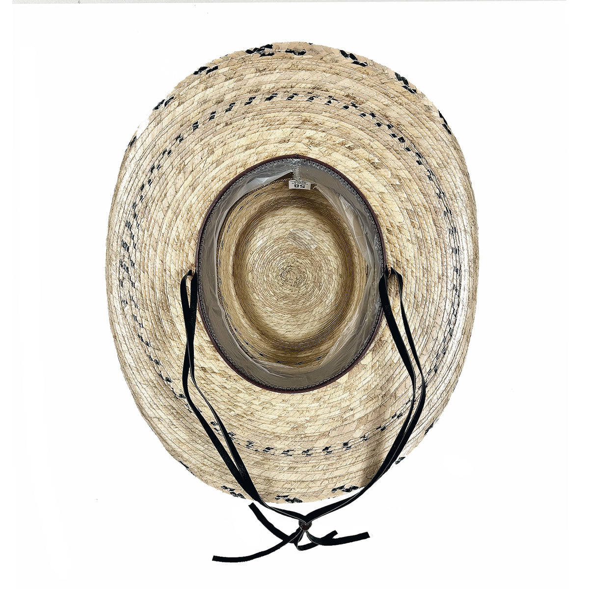 Premium Palm Straw Oval Crown Western Hat with Chin Cord - Rockmount