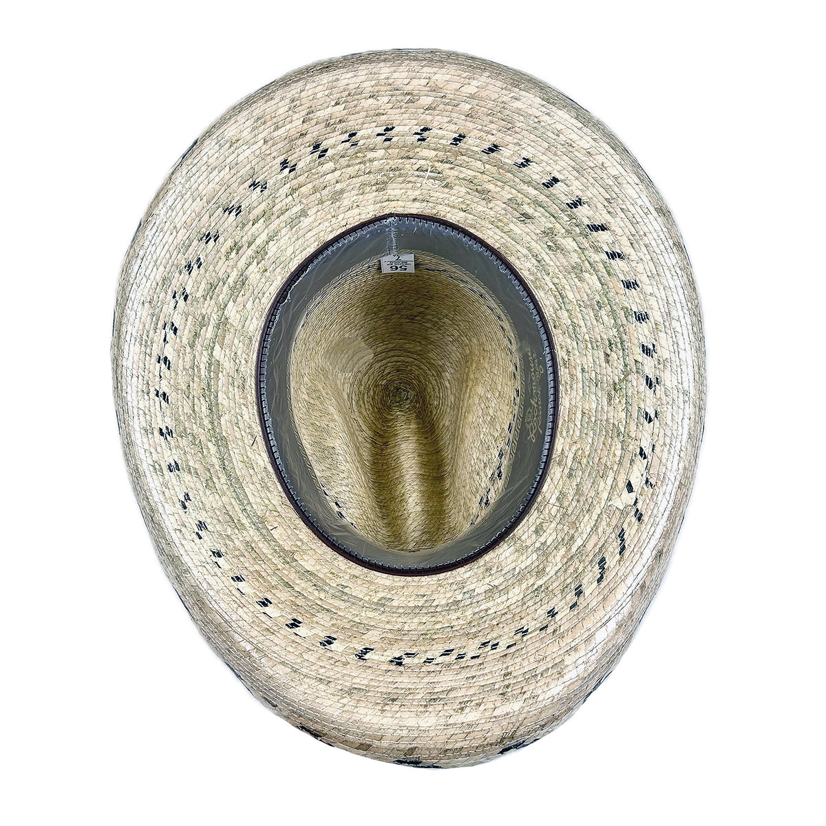 Premium Palm Straw Cowboy Hat with Gus Stripe - Rockmount