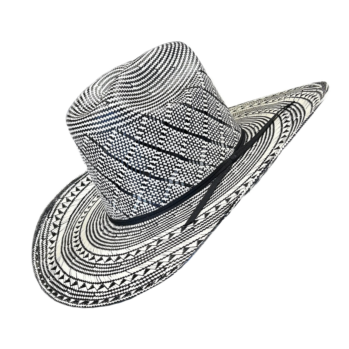 Straw 5 Shantung Full Vent Western Hat by Rockmount Ranch Wear, vintage cattleman crease straw with 6 inch crown