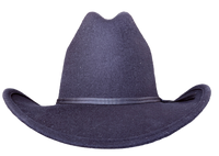 Kid's Black Wool Felt Western Cowboy Hat by Rockmount Ranch Wear in vintage purple wool felt with cattleman crease
