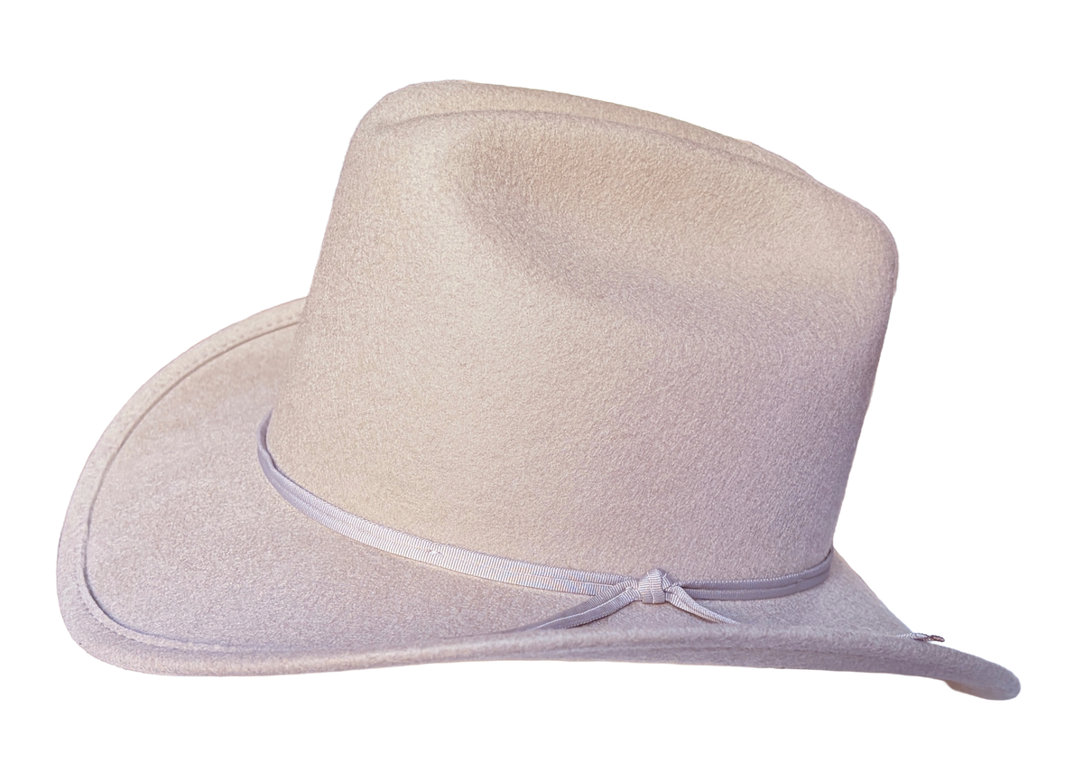 Kid's Buck Wool Felt Western Cowboy Hat by Rockmount Ranch Wear in vintage light beige wool felt