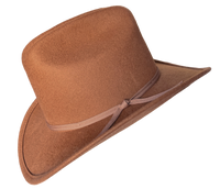 Kid's Sorrel Wool Felt Western Cowboy Hat by Rockmount Ranch Wear in brown with 4 inch crown