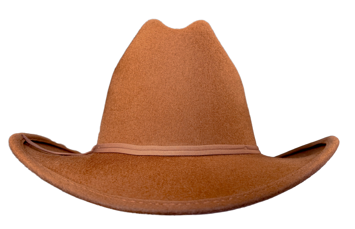 Kid's Sorrel Wool Felt Western Cowboy Hat by Rockmount Ranch Wear, wool felt cattleman crown hat