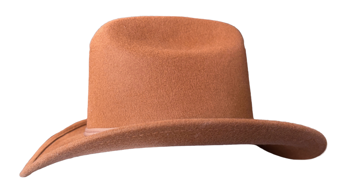 Kid's Sorrel Wool Felt Western Cowboy Hat by Rockmount Ranch Wear with 4 inch crown and 3 18 inch brim