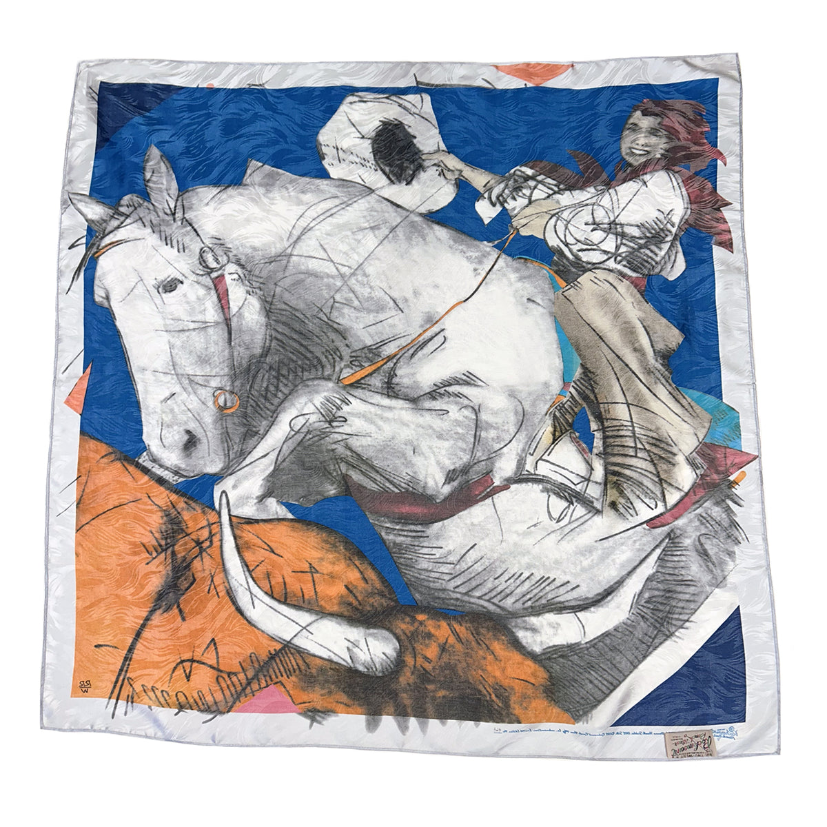 Limited-Edition Cowgirl Hats Off Silk Scarf by Donna Howell-Sickles, Rockmount Ranch Wear, 100 silk