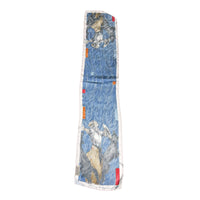 Limited-Edition Rain Dancer Silk Scarf by Donna Howell-Sickles from Rockmount Ranch Wear, blue floral wild rags