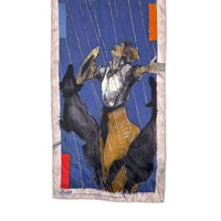 Limited-Edition Rain Dancer Silk Scarf by Donna Howell-Sickles from Rockmount Ranch Wear with vintage wild rags print