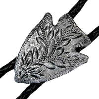 Pewter Arrowhead Western Bolo Tie by Rockmount Ranch Wear, western bolo tie accessory with pewter arrowhead slide