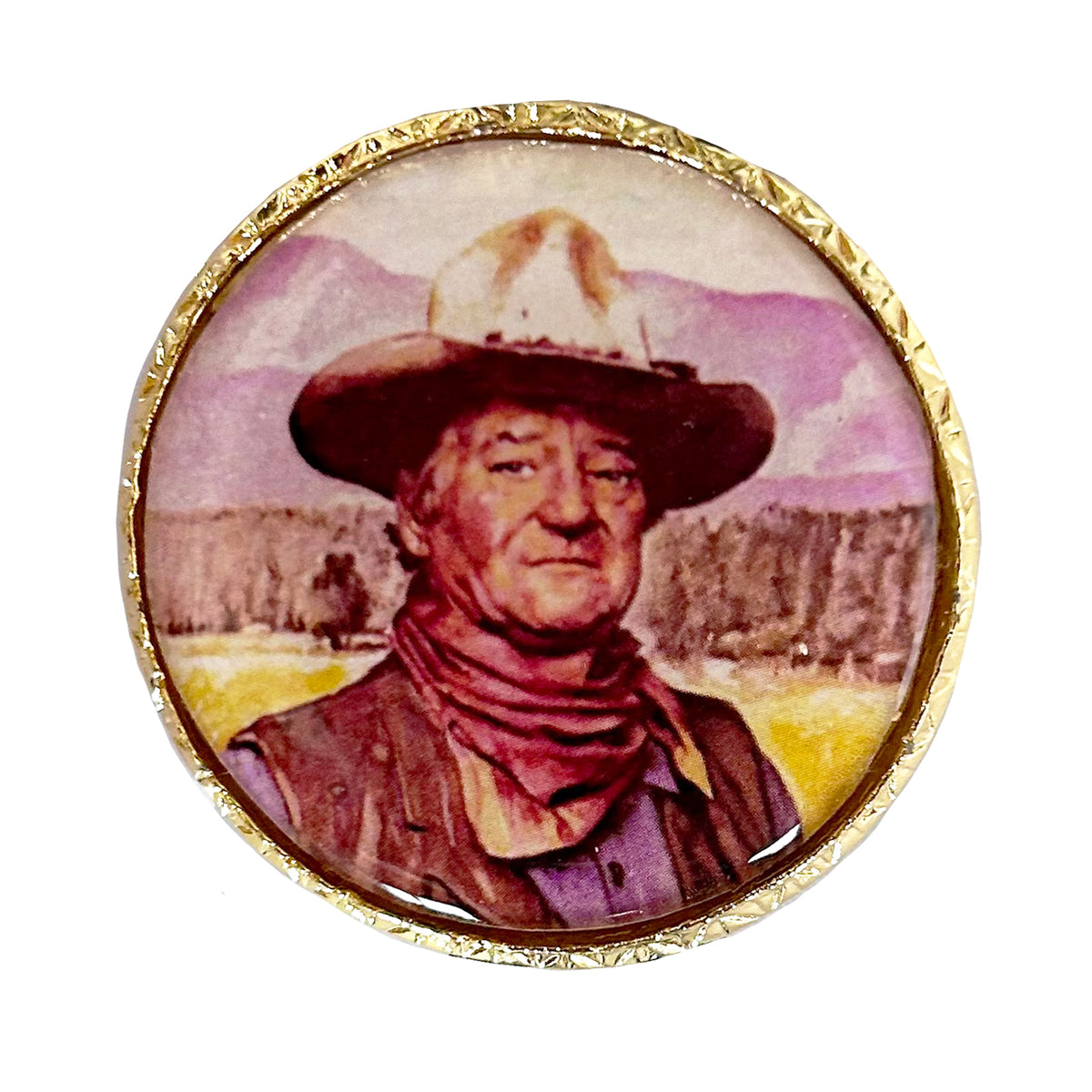 The Duke John Wayne Western Bolo Tie by Rockmount Ranch Wear with leatherette cord and made in USA