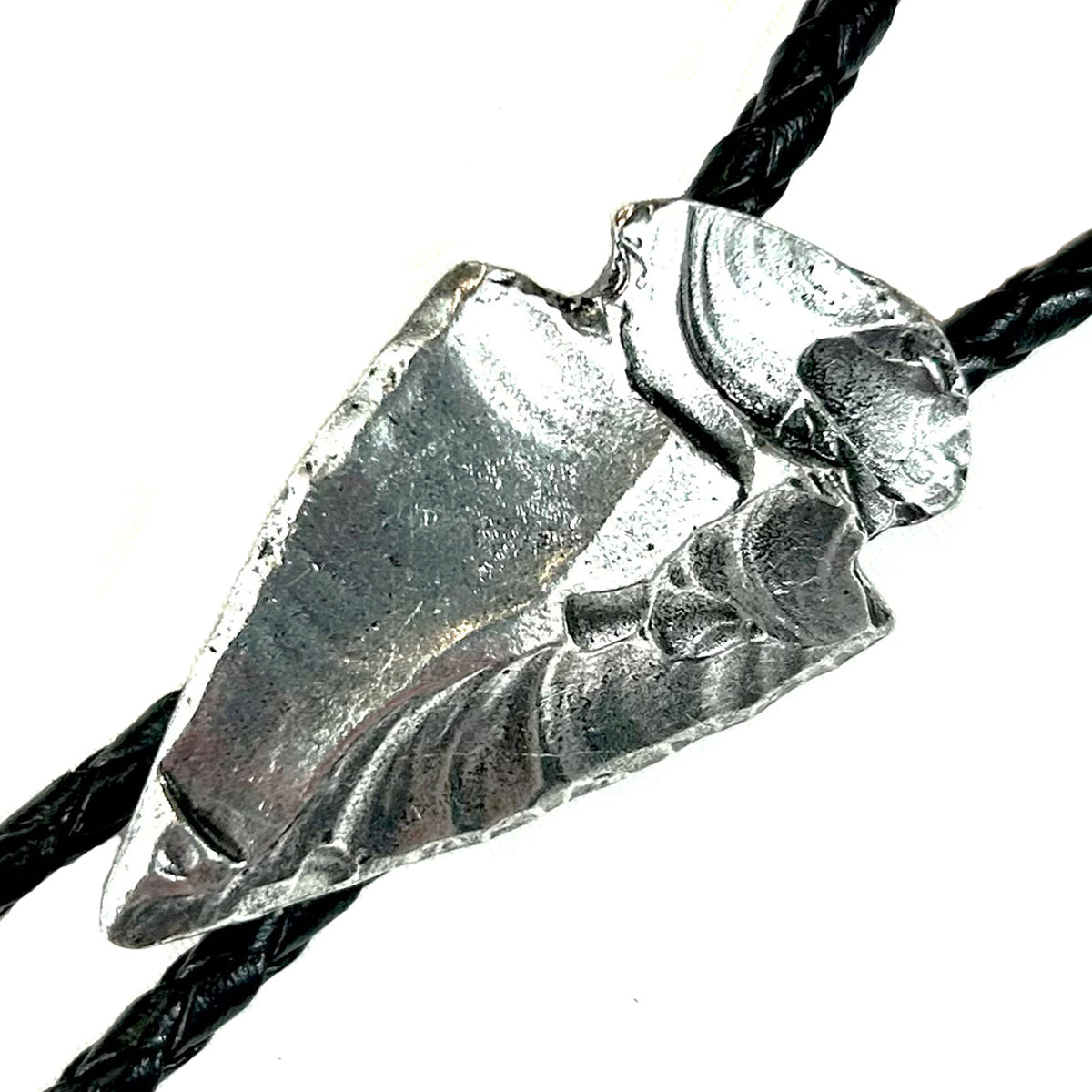 Carved Arrowhead Western Bolo Tie by Rockmount Ranch Wear with leatherette cord, western bolo tie accessory