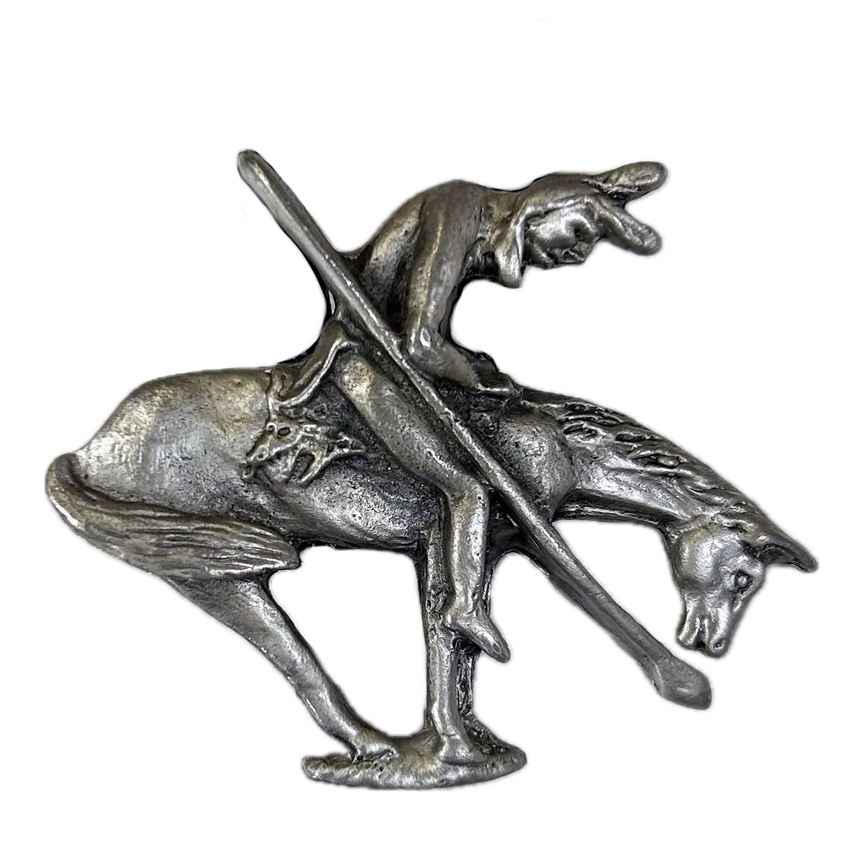 Pewter End of Trail Western Bolo Tie by Rockmount Ranch Wear with pewter metal bolo tie slide