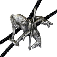 Pewter End of Trail Western Bolo Tie by Rockmount Ranch Wear with pewter metal bolo tie slide