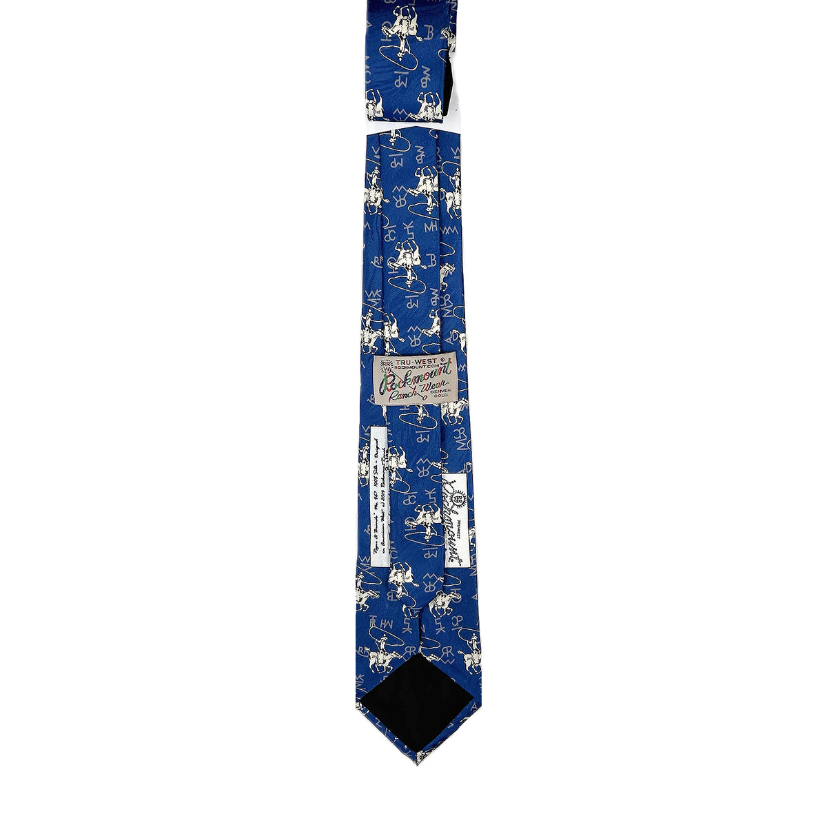 Roper & Brands Navy Western Silk Tie - Rockmount