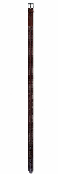 Laced and Tooled Genuine Brown Leather Western Belt by Rockmount Ranch Wear, 1-12 inch wide cowhide
