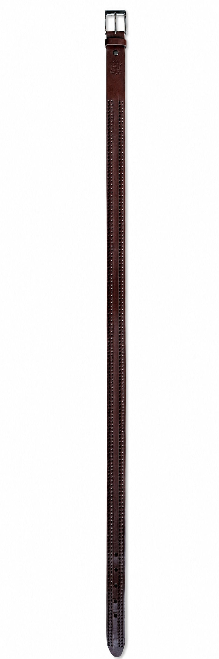 Laced and Tooled Genuine Brown Leather Western Belt by Rockmount Ranch Wear, 1-12 inch wide cowhide