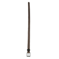 Triple Stitch Distressed Brown Leather Western Belt by Rockmount Ranch Wear with triple edge stitch detailing