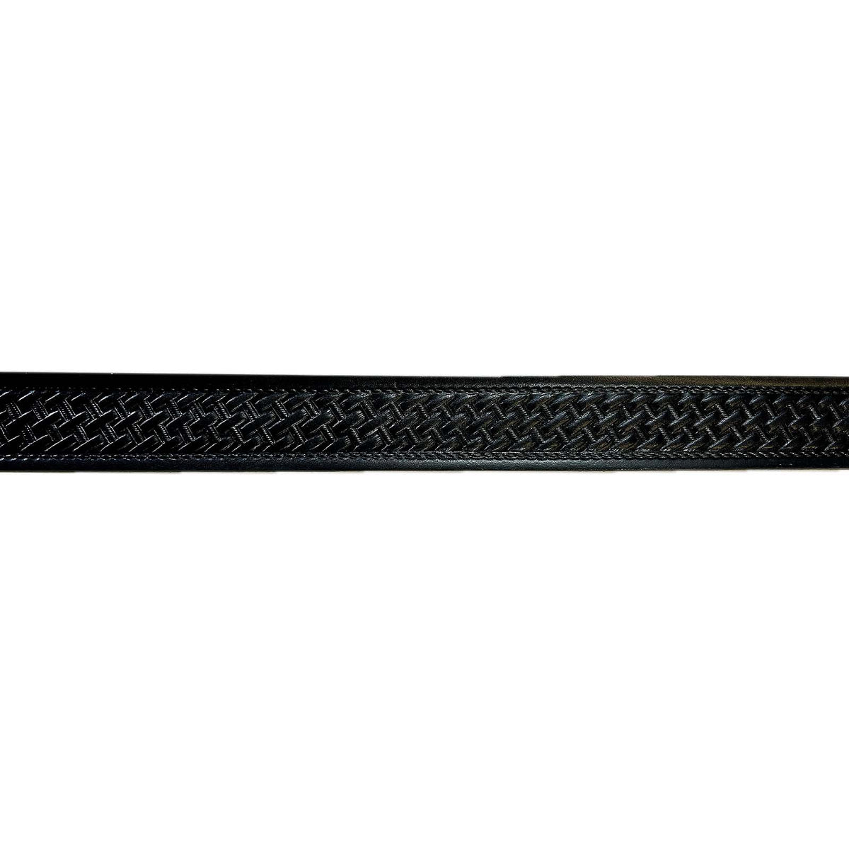 Basket Weave Genuine Black Leather Western Belt - Rockmount