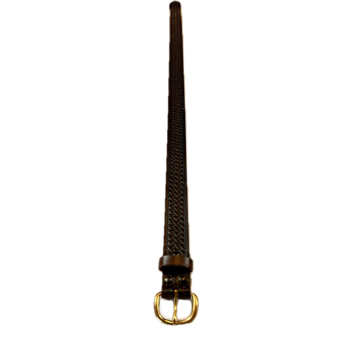Basket Weave Genuine Brown Leather Western Belt - Rockmount