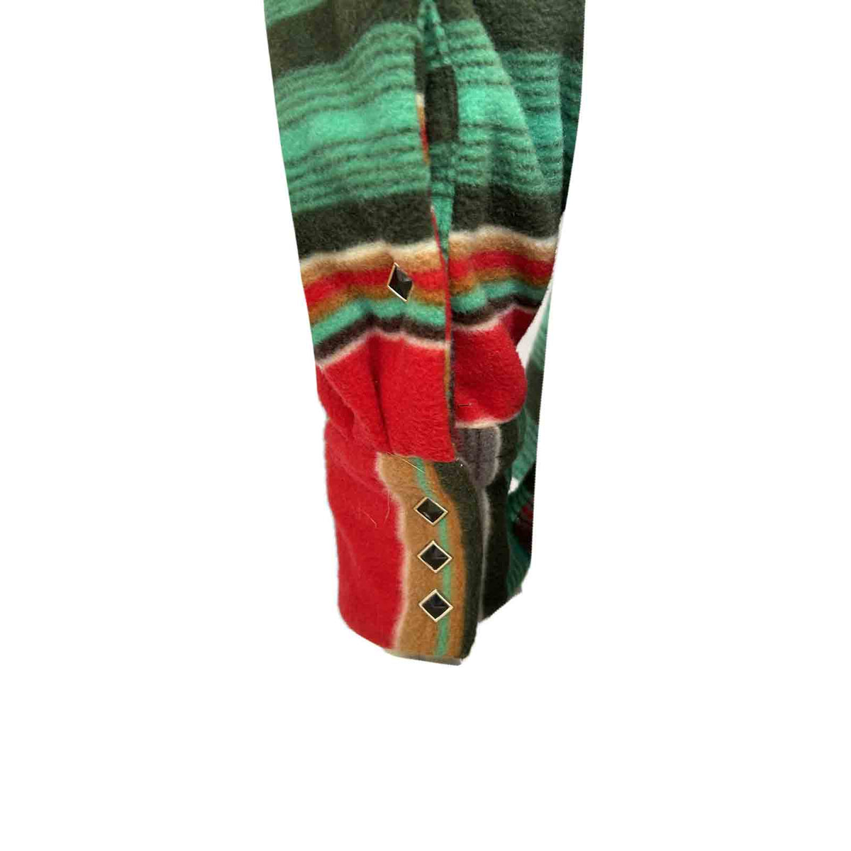 Men's Serape Pattern Fleece Western Shirt Rockmount Ranch Wear with fringe western wear and snap button shirt