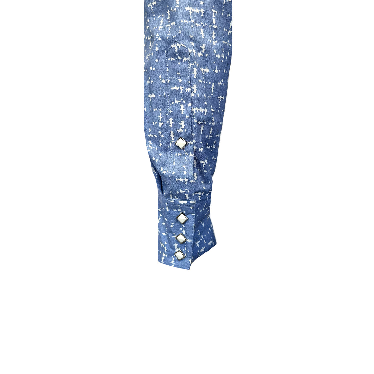 Men's Vintage Blue Ikat Print Western Shirt - Rockmount