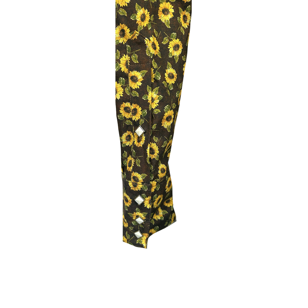 Men's Vintage Brown Sunflower Print Western Shirt - Rockmount