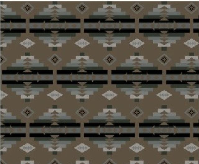 Men's Brown Native Pattern Flannel Western Shirt by Rockmount Ranch Wear in vintage sawtooth pocket design
