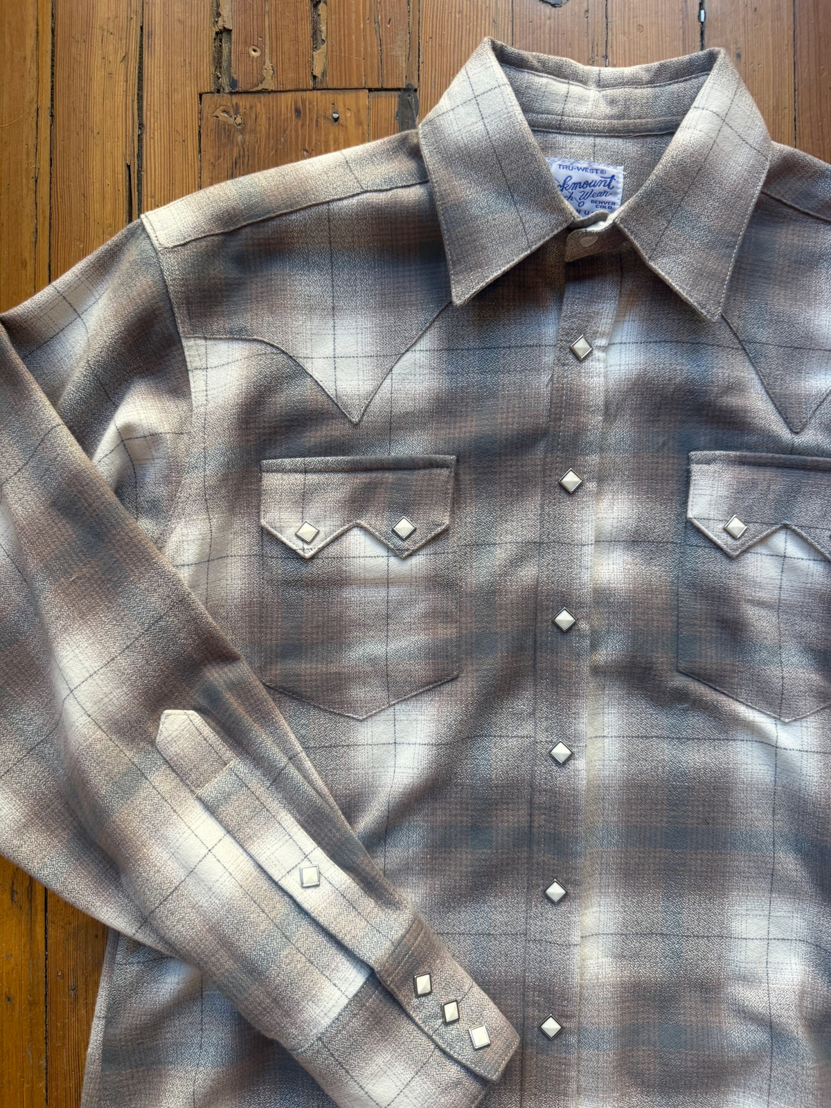 Men's Organic Plush Flannel Sage Green Plaid Western Shirt