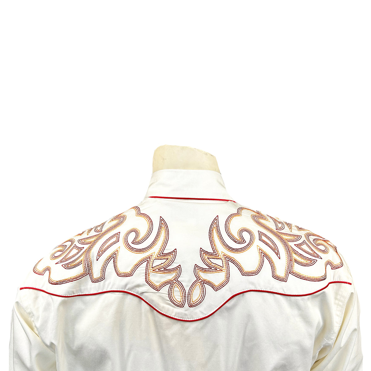 Men's Ivory Boot Top Embroidered Western Shirt - Rockmount