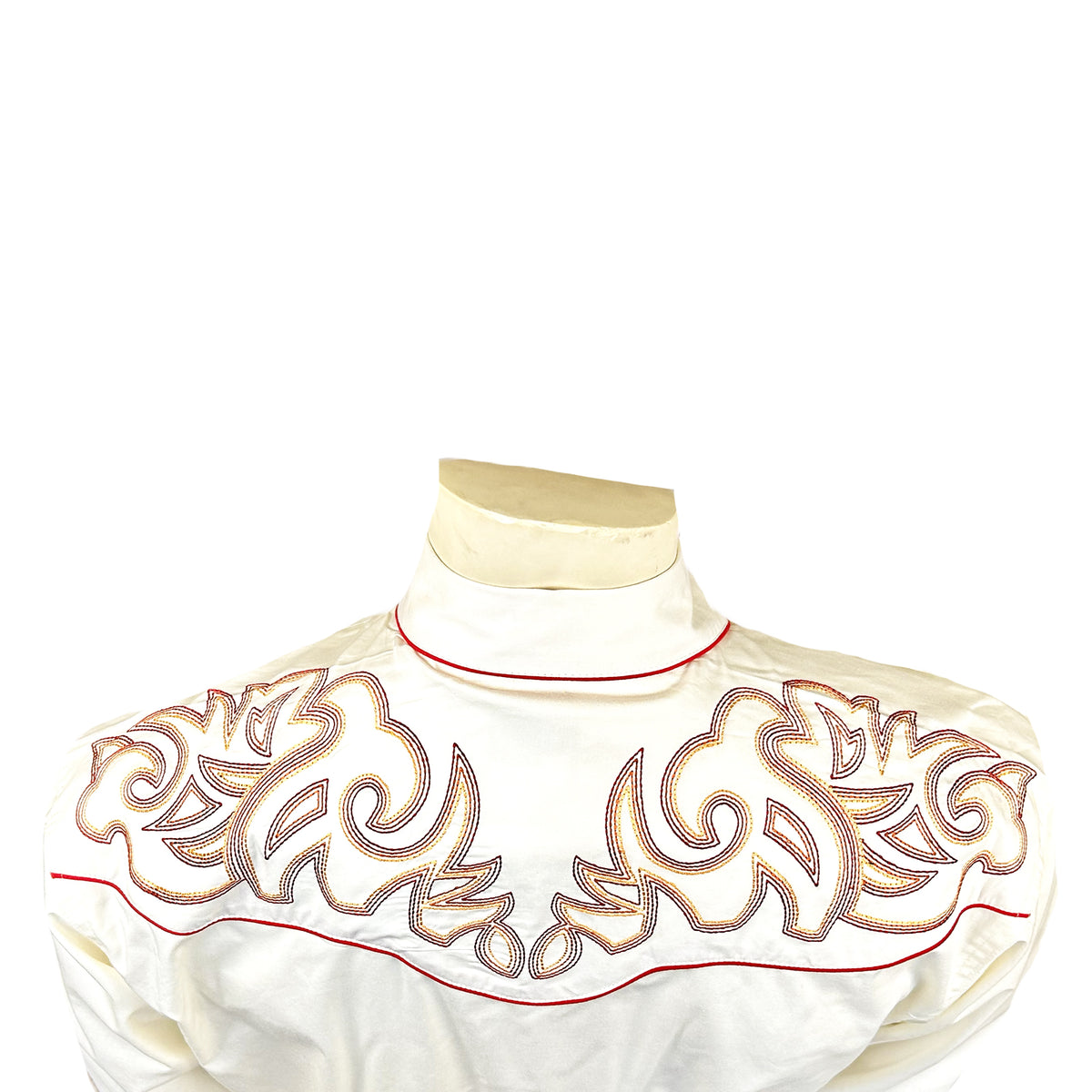 Men's Ivory Boot Top Embroidered Western Shirt - Rockmount