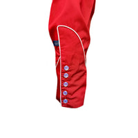 Men's Vintage Red Floral Stars Embroidered Western Shirt by Rockmount Ranch Wear with snap button cuffs