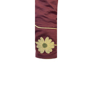 Men's Vintage Burgundy Floral Embroidered Western Shirt by Rockmount Ranch Wear with handcrafted embroidery