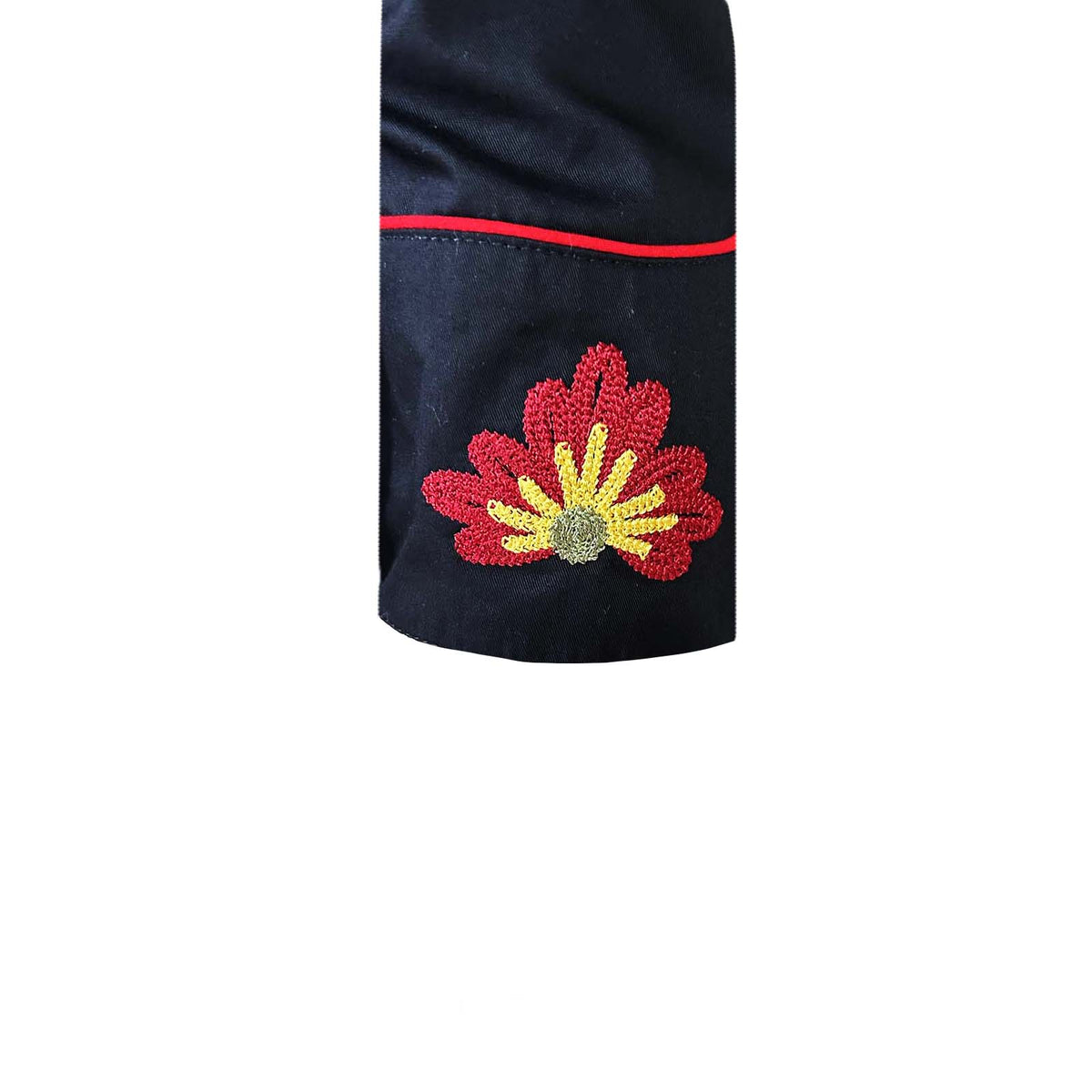 Men's Vintage Black Floral Chenille Embroidered Western Shirt by Rockmount Ranch Wear with floral embroidery