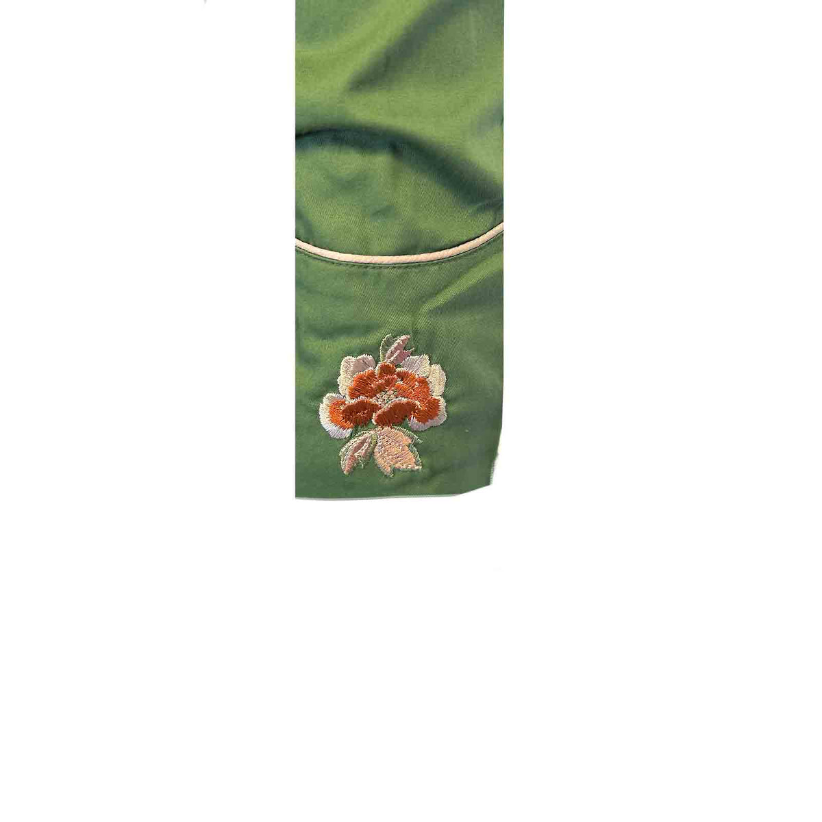 Men's Green Sunrise Boot Floral Embroidered Western Shirt by Rockmount Ranch Wear with floral embroidery