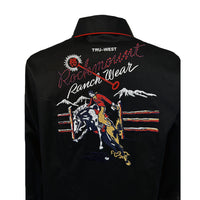 Women's Rockmount Bronc Vintage Embroidery Western Shirt by Rockmount Ranch Wear, black vintage western shirt