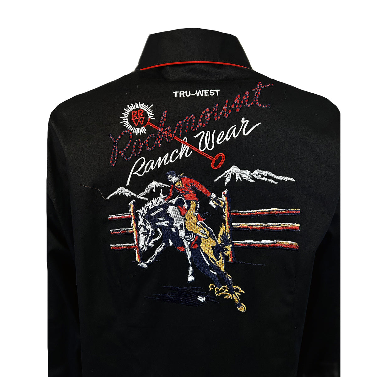 Women's Rockmount Bronc Vintage Embroidery Western Shirt by Rockmount Ranch Wear, black vintage western shirt