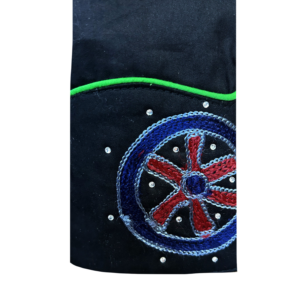 Women's Black Porter Wagoner Embroidered Western Shirt by Rockmount Ranch Wear with hand chenille embroidery and rhinestones