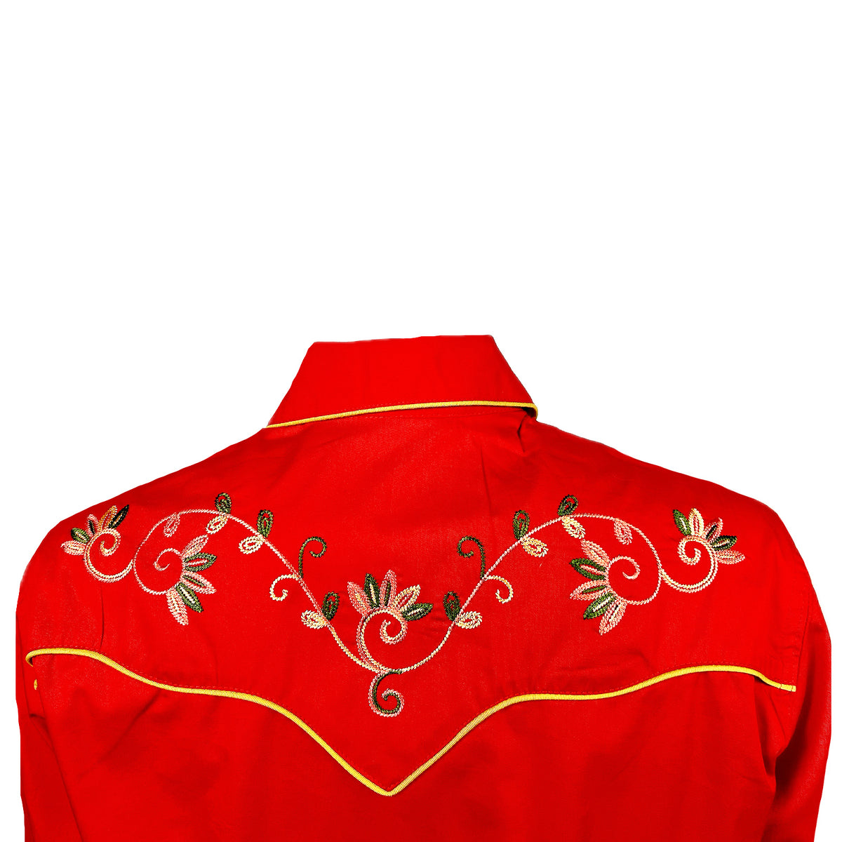 Women's Vintage Red Variegated Floral Embroidered Western shirt - Rockmount