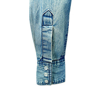 Women's Flying Swallows Embroidered Denim Western Shirt Dress by Rockmount Ranch Wear with genuine chenille embroidery