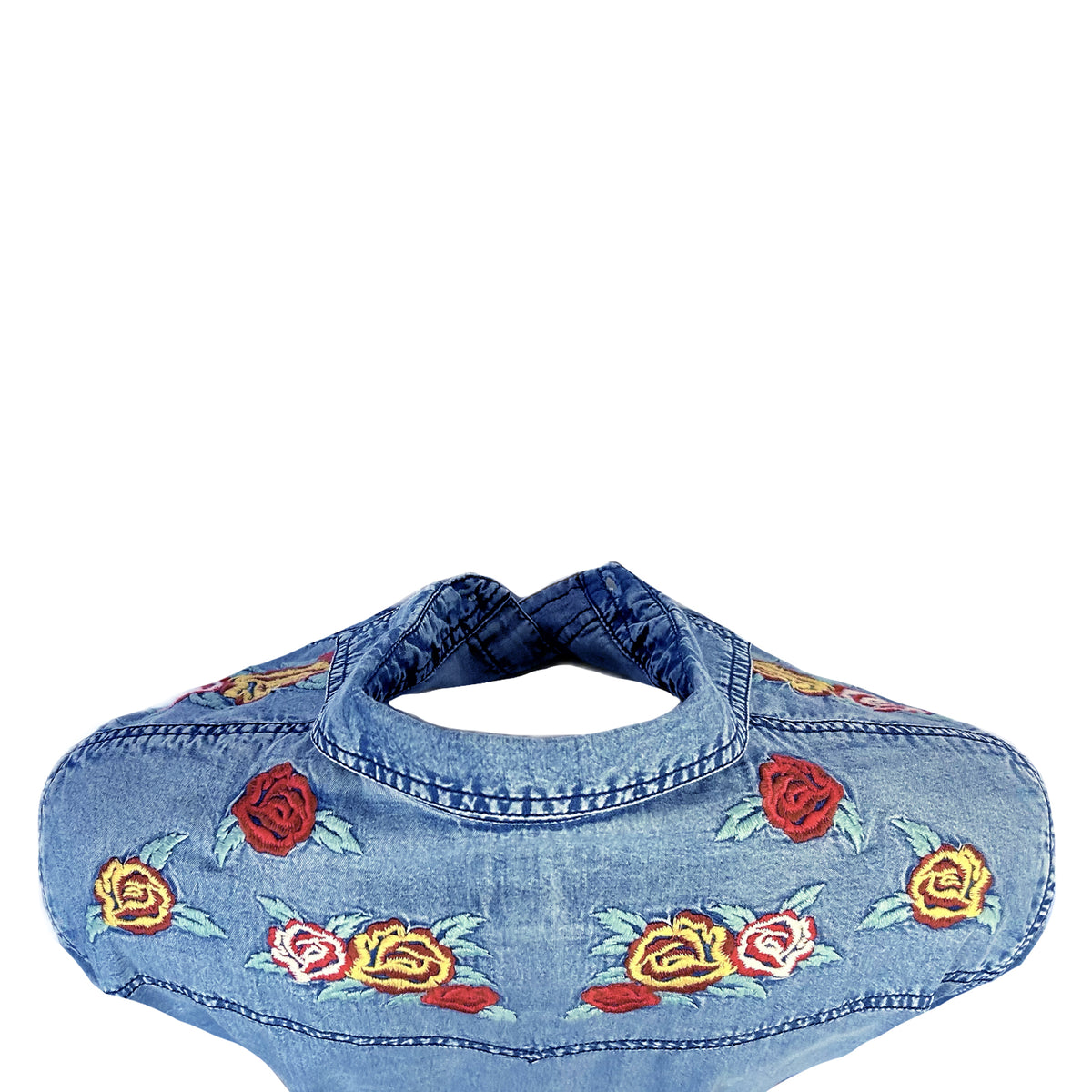 Women's Denim Western Dress with Floral Embroidery - Rockmount